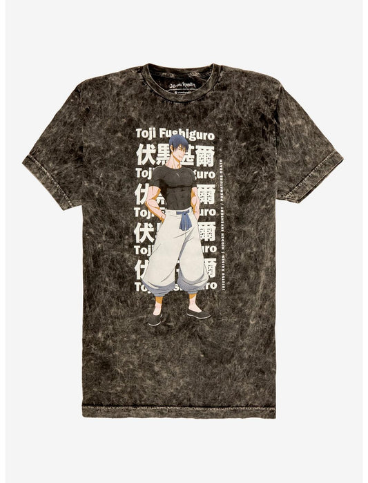 Jujutsu Kaisen Toji Fushiguro Mineral Wash T-Shirt - US 2128