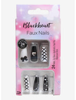 Blackheart Black & White Lolita Faux Nail Set - US 6664