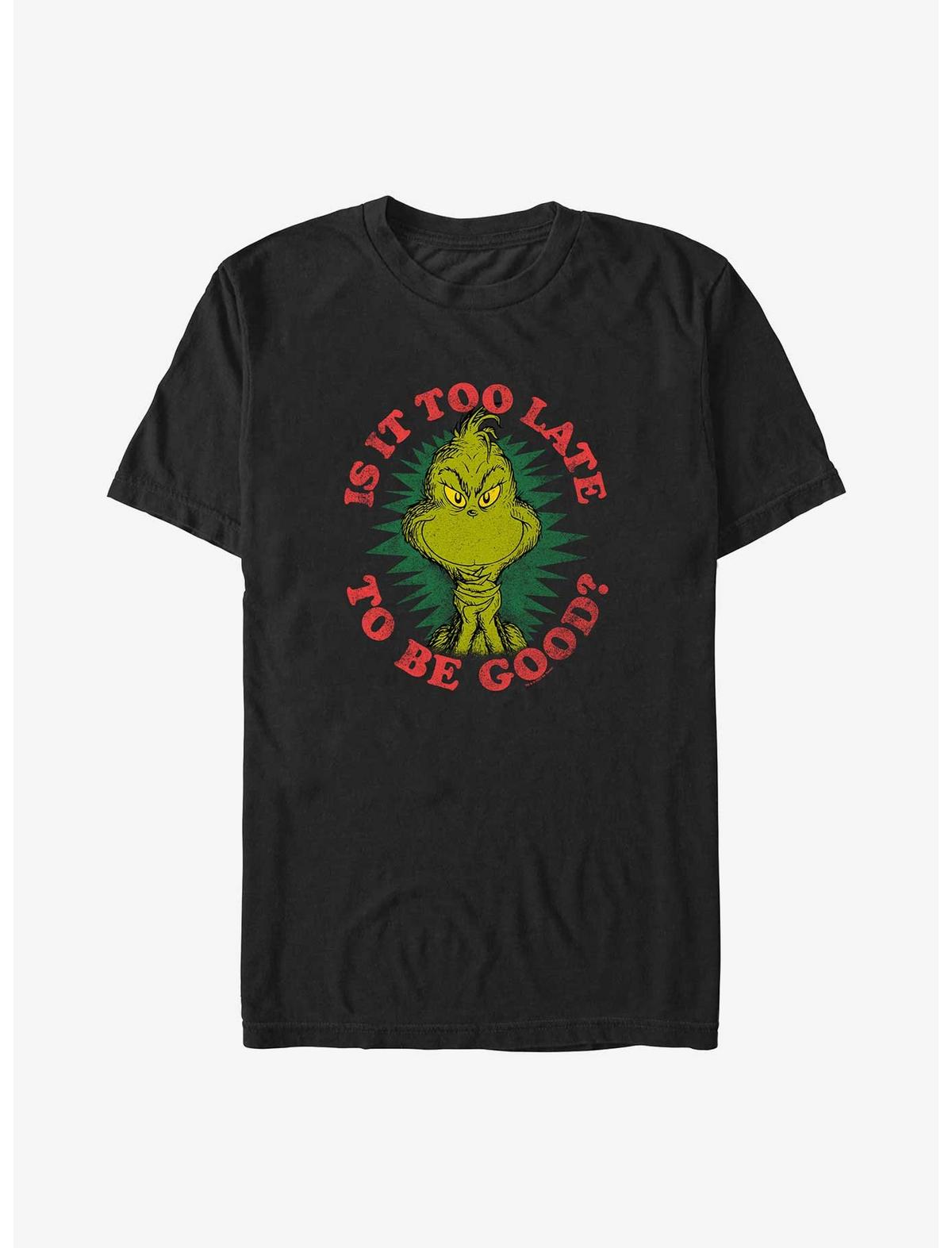 Dr. Seuss The Grinch Who Stole Christmas Too Late To Be Good Big & Tall T-Shirt - US 2501