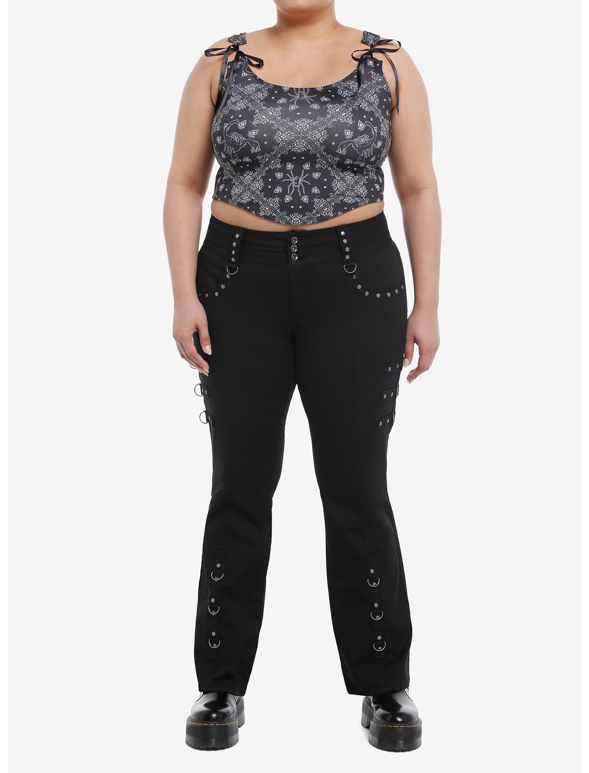Cosmic Aura Gothic Western Bandana Lace-Up Girls Top Plus Size - US 7568