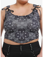 Cosmic Aura Gothic Western Bandana Lace-Up Girls Top Plus Size - US 7568