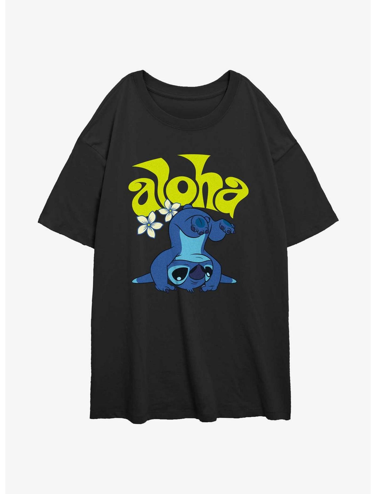 Disney Lilo & Stitch Aloha Stitch Girls Oversized T-Shirt - US 9878