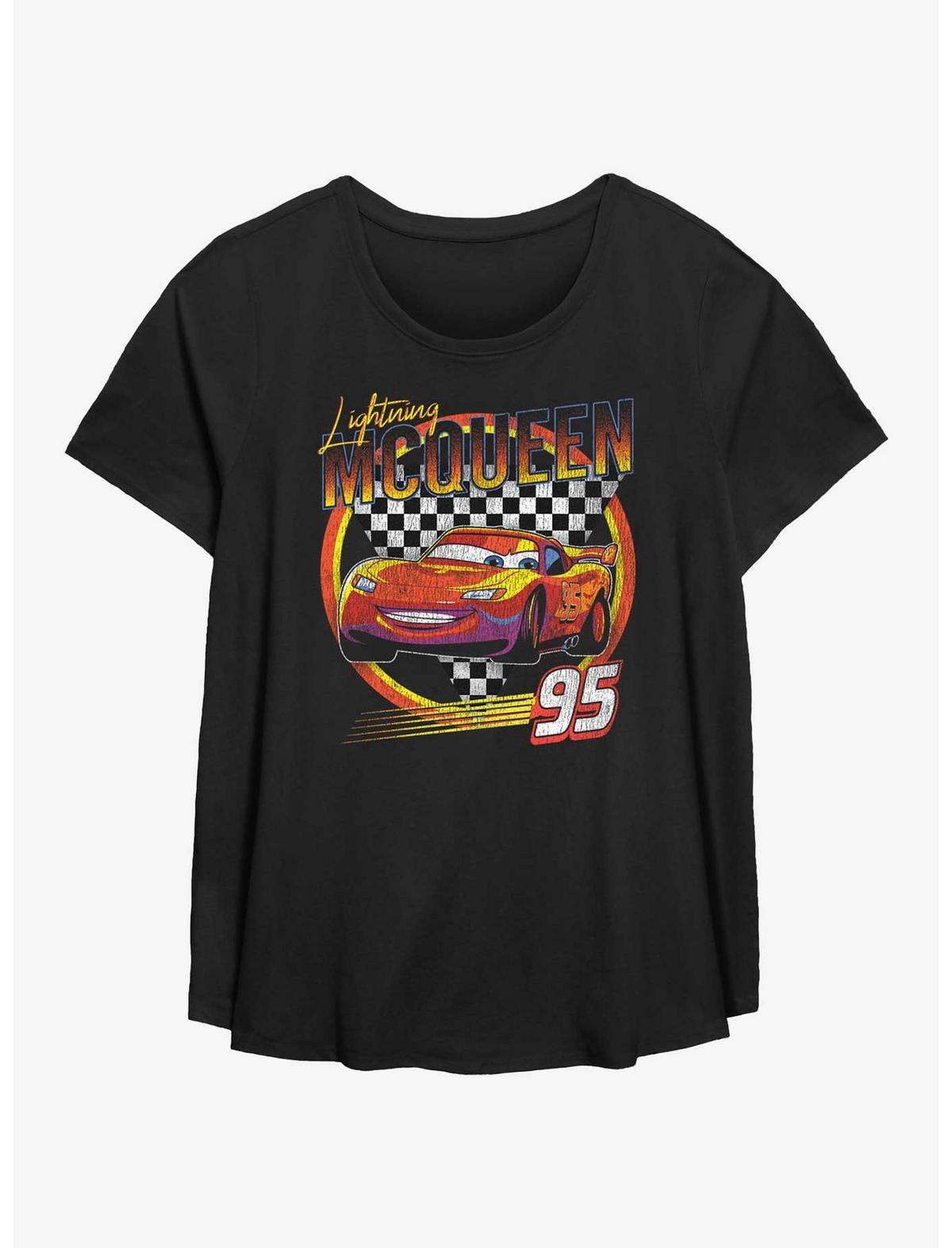 Disney Pixar Cars Lightning McQueen Vintage Girls T-Shirt Plus Size - US 5029