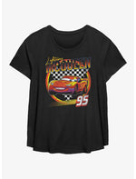 Disney Pixar Cars Lightning McQueen Vintage Girls T-Shirt Plus Size - US 5029
