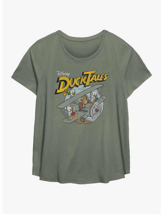 Disney Ducktales Plane Girls T-Shirt Plus Size - US 9175