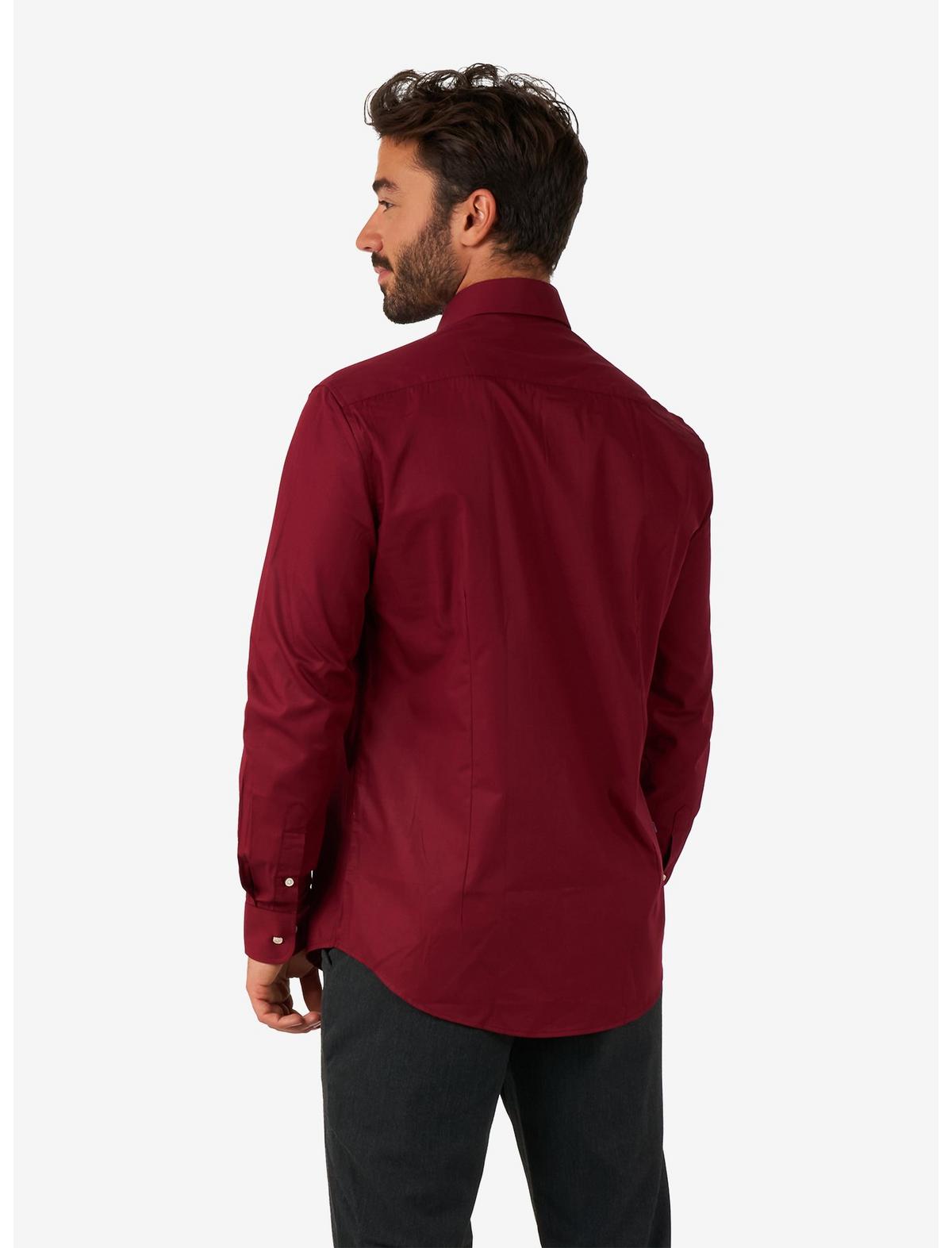 Blazing Burgundy Long Sleeve Button-Up Shirt - US 5811