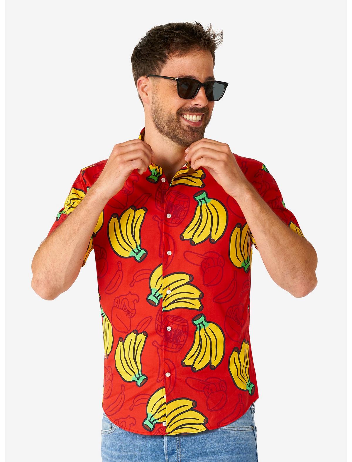 Donkey Kong Short Sleeve Button-Up Shirt - US 3079