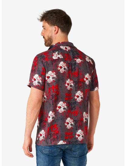 Friday the 13th Short Sleeve Button-Up Shirt - US 5889