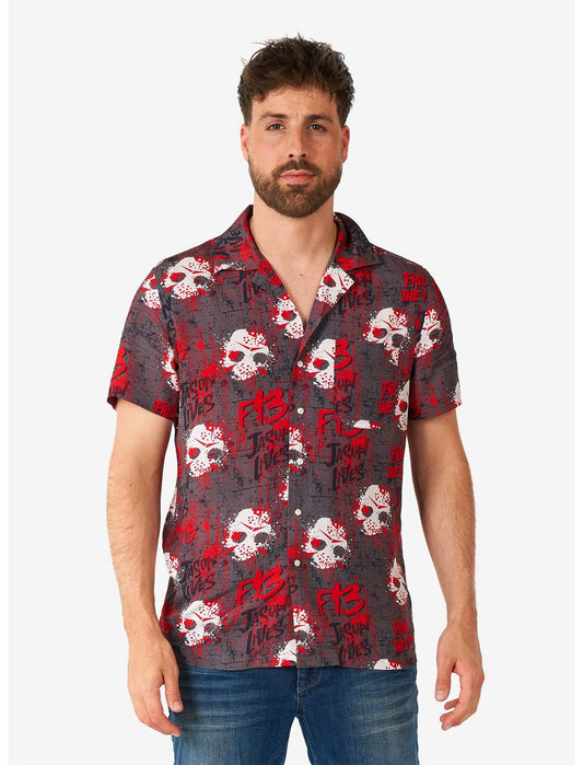 Friday the 13th Short Sleeve Button-Up Shirt - US 5889