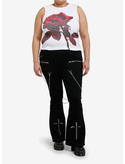 Daisy Street Red Rose & Rhinestone Girls Tank Top Plus Size - US 4214