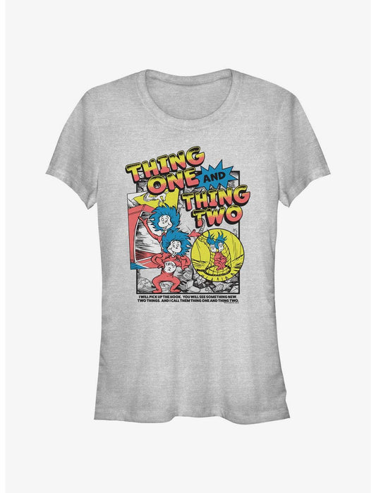 Dr. Seuss Thing 1 and Thing 2 Pop Girls T- Shirt - US 8674