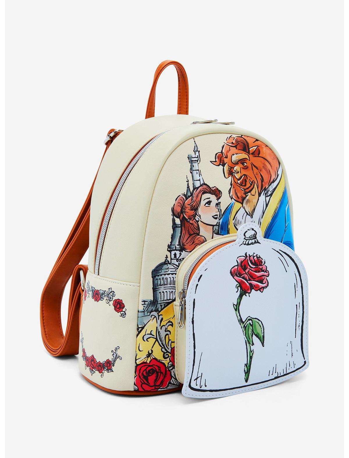 Loungefly Disney Beauty And The Beast Couple Rose Mini Backpack - US 5784