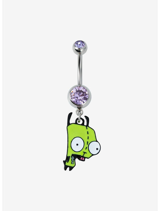 Invader Zim 14G Steel GIR Navel Barbell - US 3727
