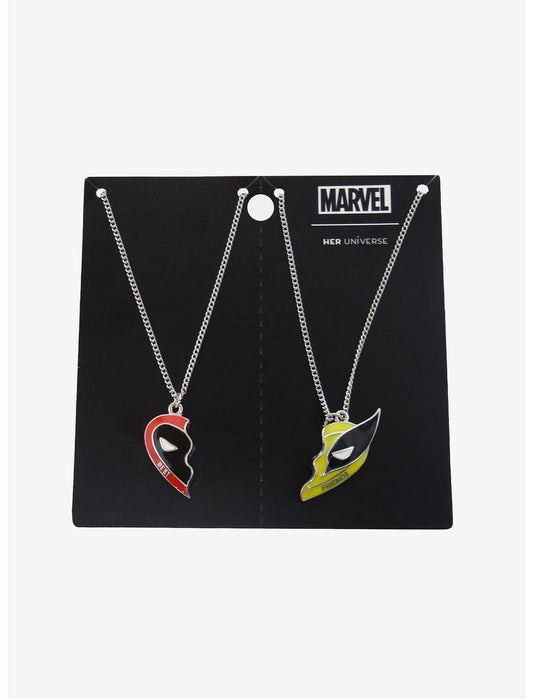 Her Universe Marvel Deadpool Wolverine Best Friend Necklace Set - US 2416