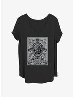 Disney The Haunted Mansion Welcome Foolish Mortals Poster Girls T-Shirt Plus Size - US 7250