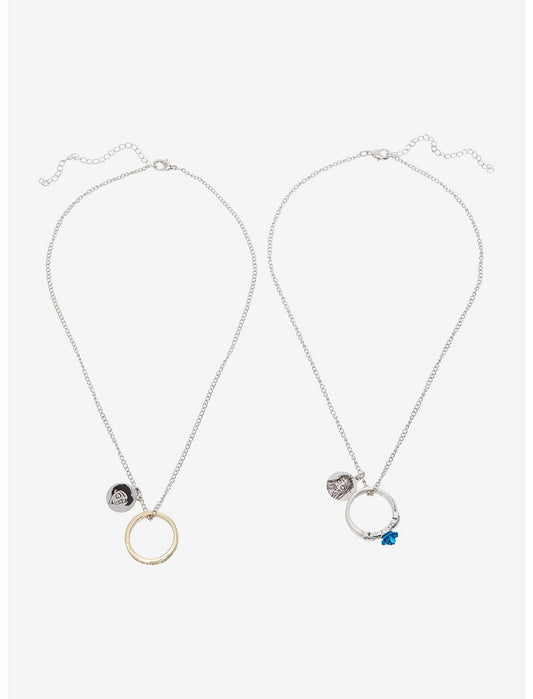Corpse Bride Victor & Emily Ring Best Friend Necklace Set - US 3263