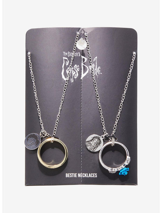 Corpse Bride Victor & Emily Ring Best Friend Necklace Set - US 3263