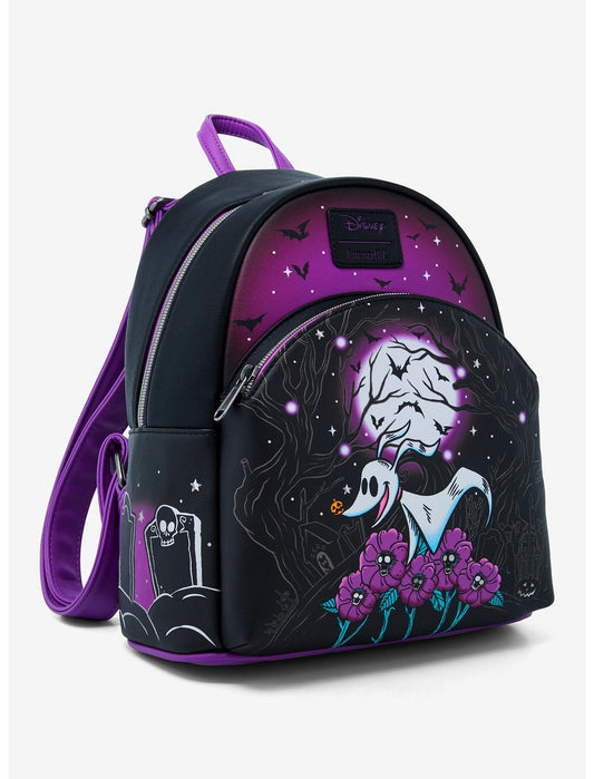 Loungefly The Nightmare Before Christmas Zero Moon Doodle Mini Backpack - US 0738