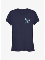 Disney Lilo & Stitch Holographic Stitch Pocket Girls T-Shirt - US 7572