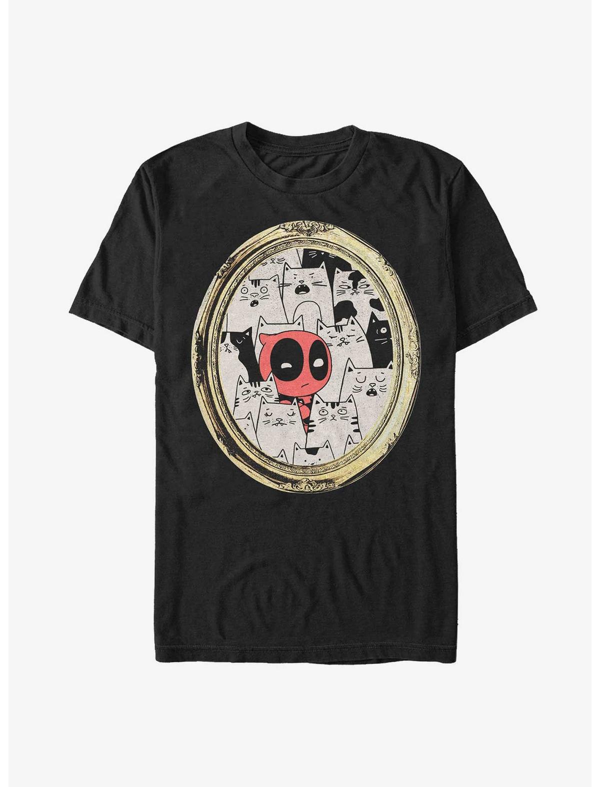 Marvel Deadpool Cats Rule Everything Around Me Portrait T-Shirt - US 1512