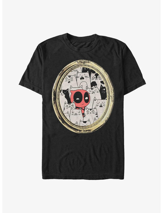 Marvel Deadpool Cats Rule Everything Around Me Portrait T-Shirt - US 1512