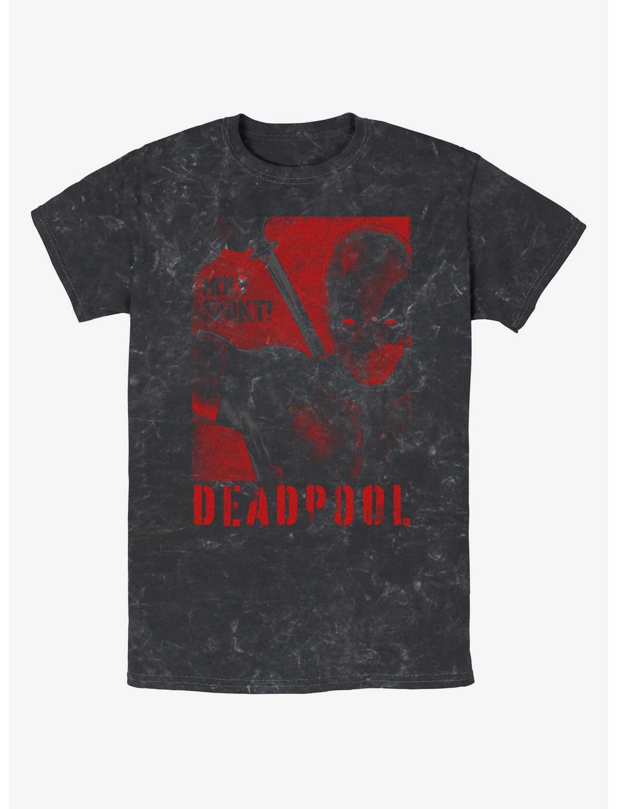 Marvel Deadpool & Wolverine Deadpool Poster SNIKT Mineral Wash T-Shirt - US 8868