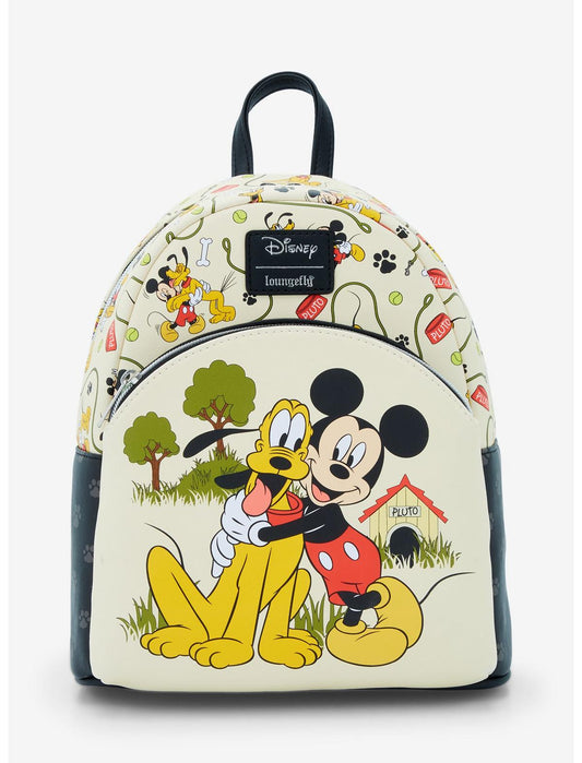 Loungefly Disney Mickey Mouse & Pluto Mini Backpack - US 1094