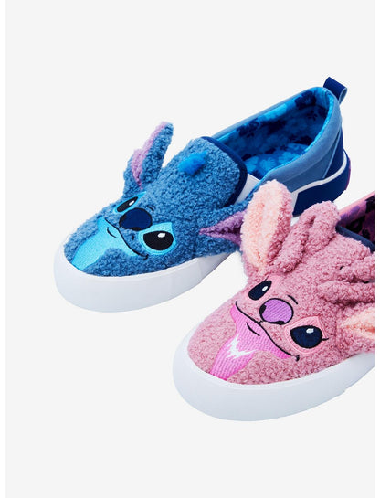 Disney Stitch & Angel Plush Slip-On Sneakers - US 6168