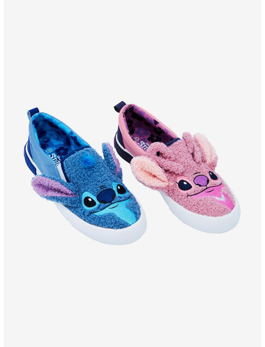Disney Stitch & Angel Plush Slip-On Sneakers - US 6168