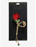 Disney Beauty And The Beast Rose Charm Claw Hair Clip - US 8057