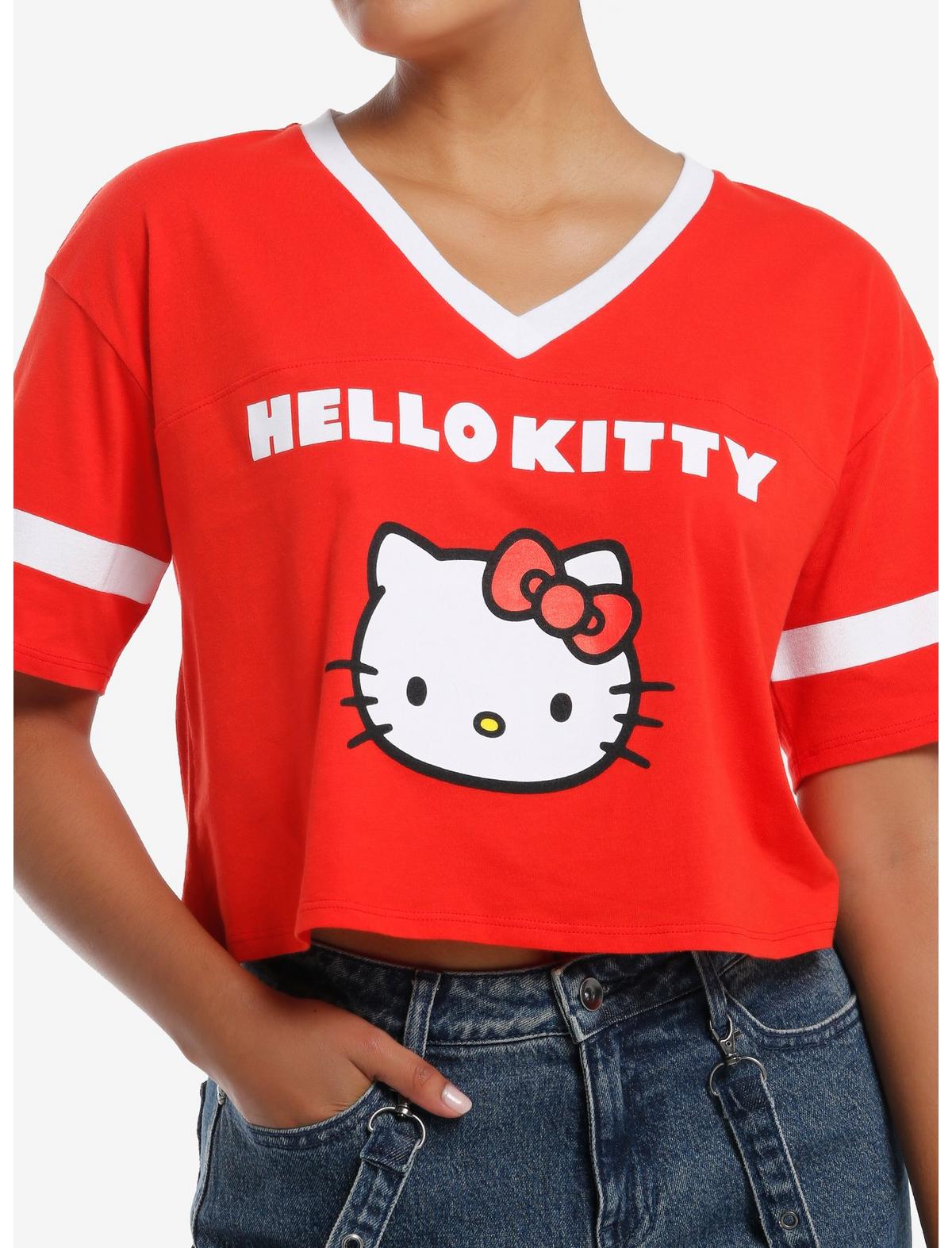 Hello Kitty Varsity Girls Crop T-Shirt - US 0263
