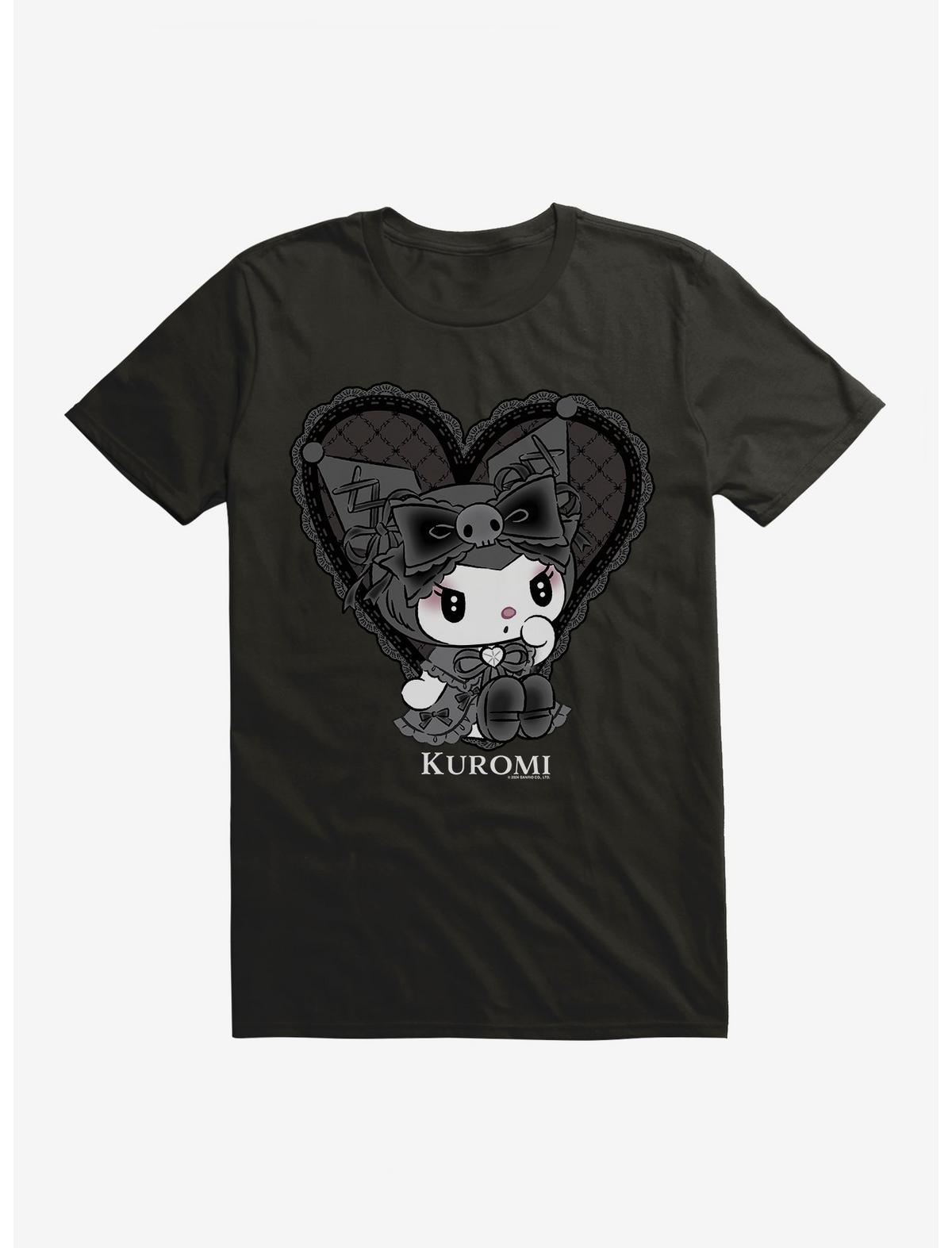 Kuromi Lacey Black Heart T-Shirt - US 6404