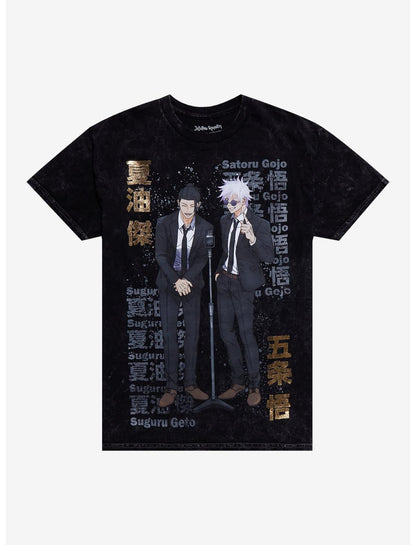 Jujutsu Kaisen Gojo & Geto Mineral Wash T-Shirt - US 9733