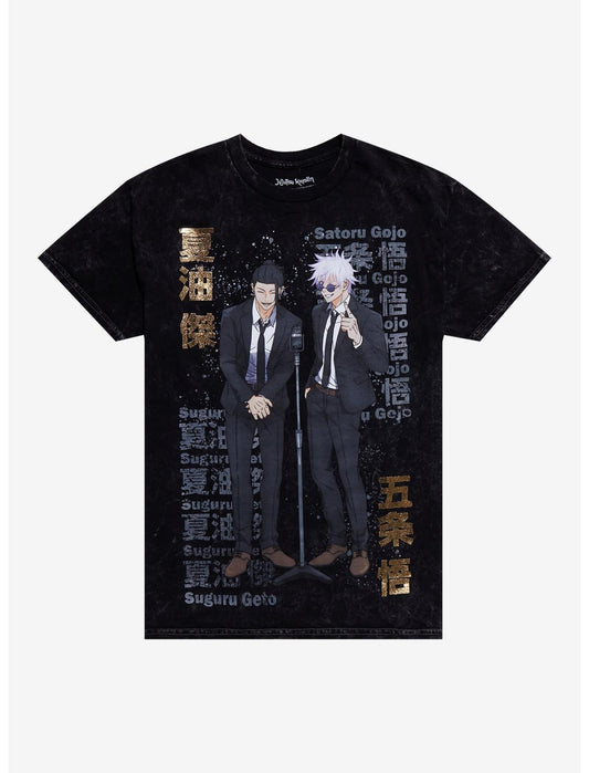 Jujutsu Kaisen Gojo & Geto Mineral Wash T-Shirt - US 9733