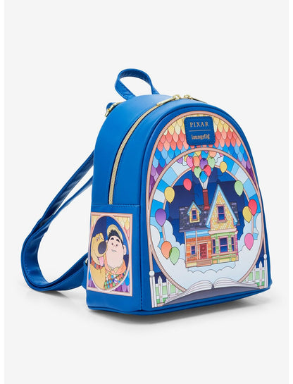 Loungefly Disney Pixar Up Stained Glass Mini Backpack - US 5054
