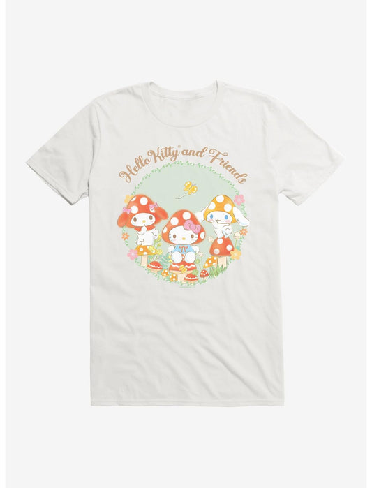 Hello Kitty And Friends Mushroom Garden Circle Portrait T-Shirt - US 1275