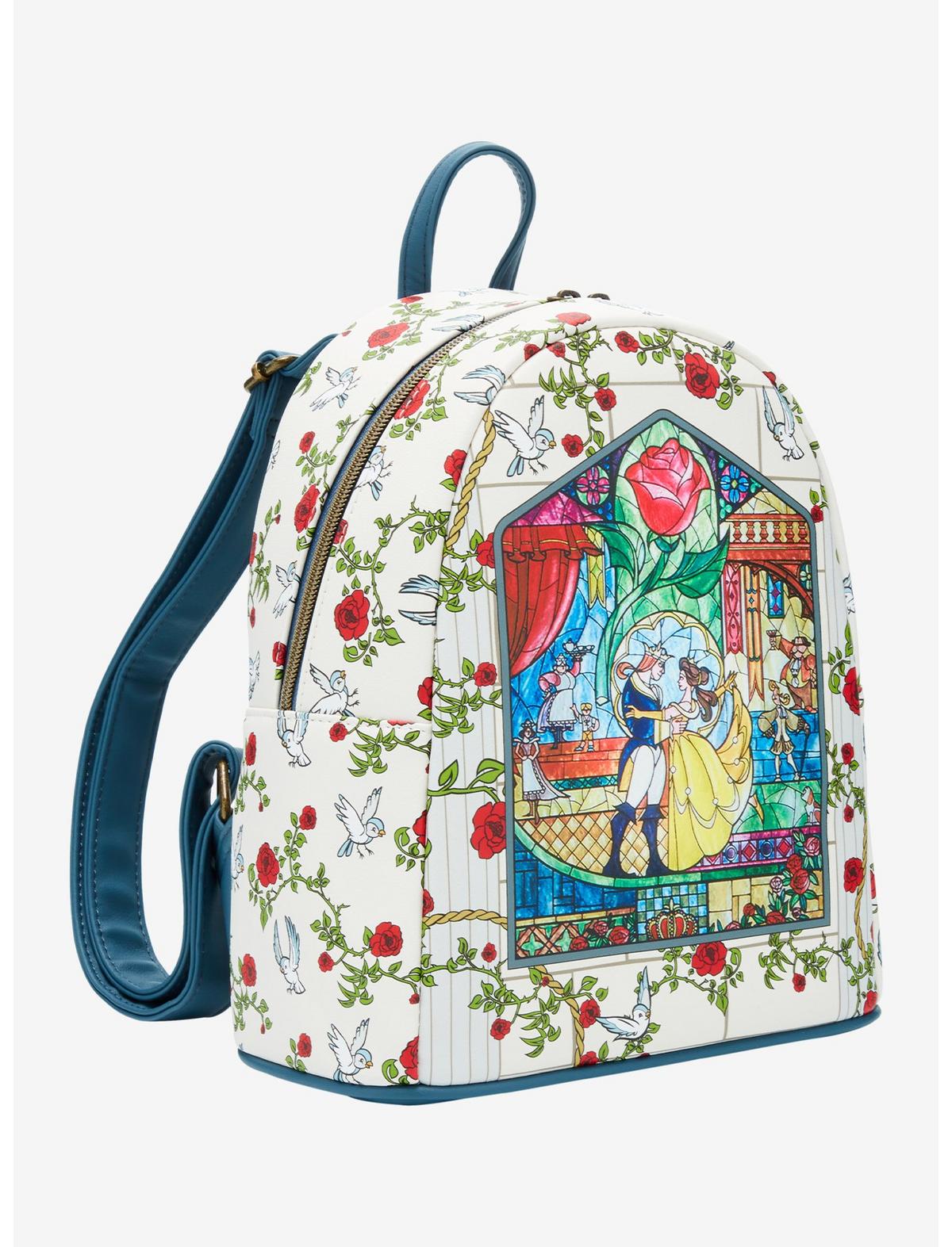 Loungefly Disney Beauty And The Beast Stained Glass Mini Backpack - US 6902
