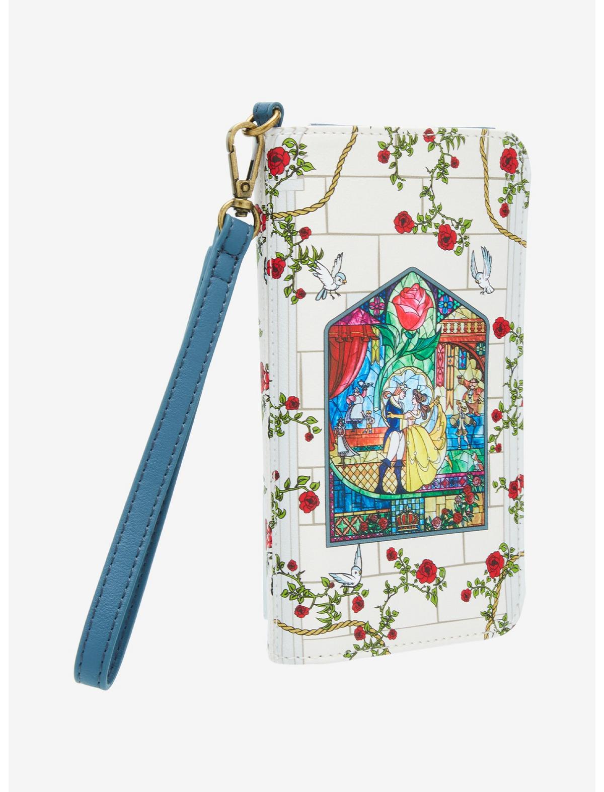 Loungefly Disney Beauty And The Beast Stained Glass Tech Wallet - US 8987