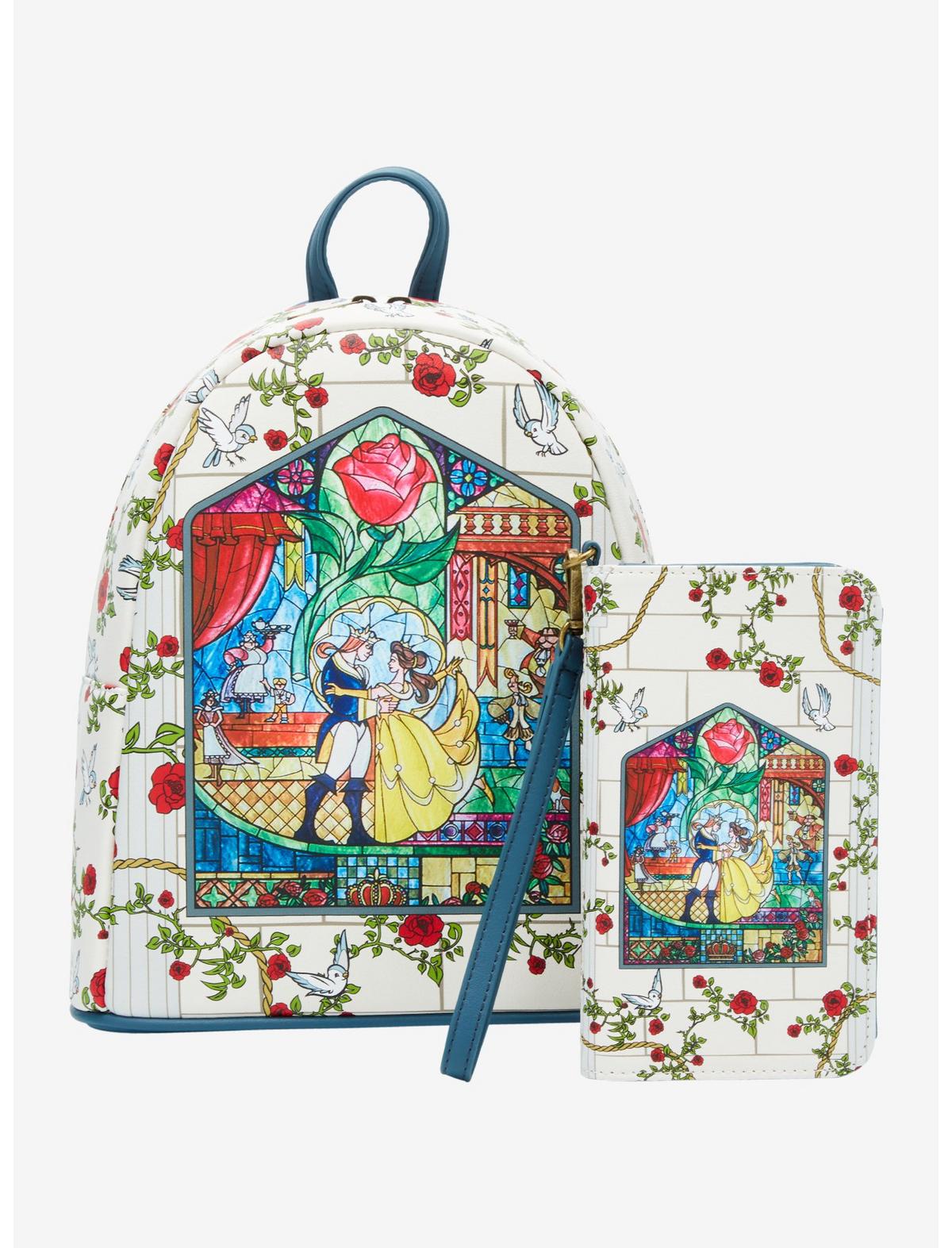 Loungefly Disney Beauty And The Beast Stained Glass Tech Wallet - US 8987