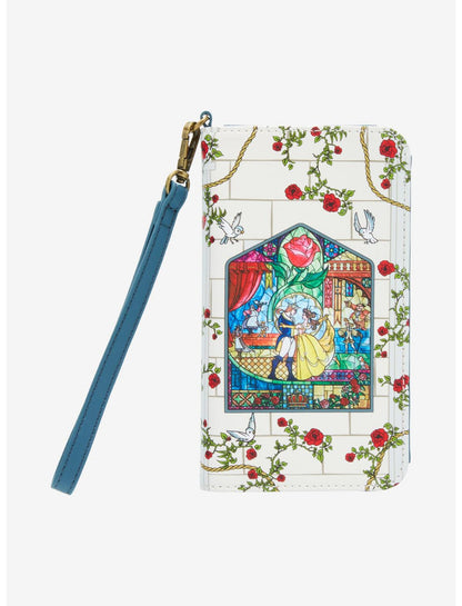 Loungefly Disney Beauty And The Beast Stained Glass Tech Wallet - US 8987