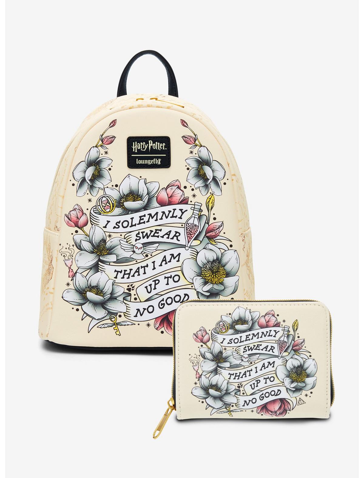 Loungefly Harry Potter Marauder's Map Floral Mini Backpack - US 3140