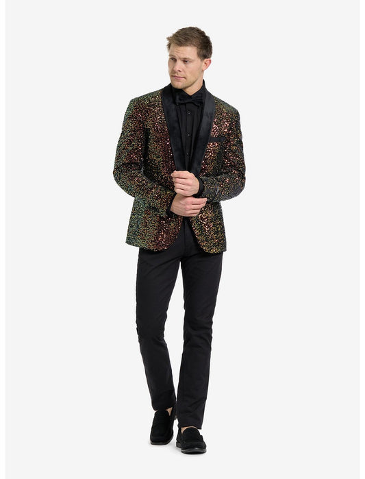 Amber Sequins Dinner Jacket - US 2333