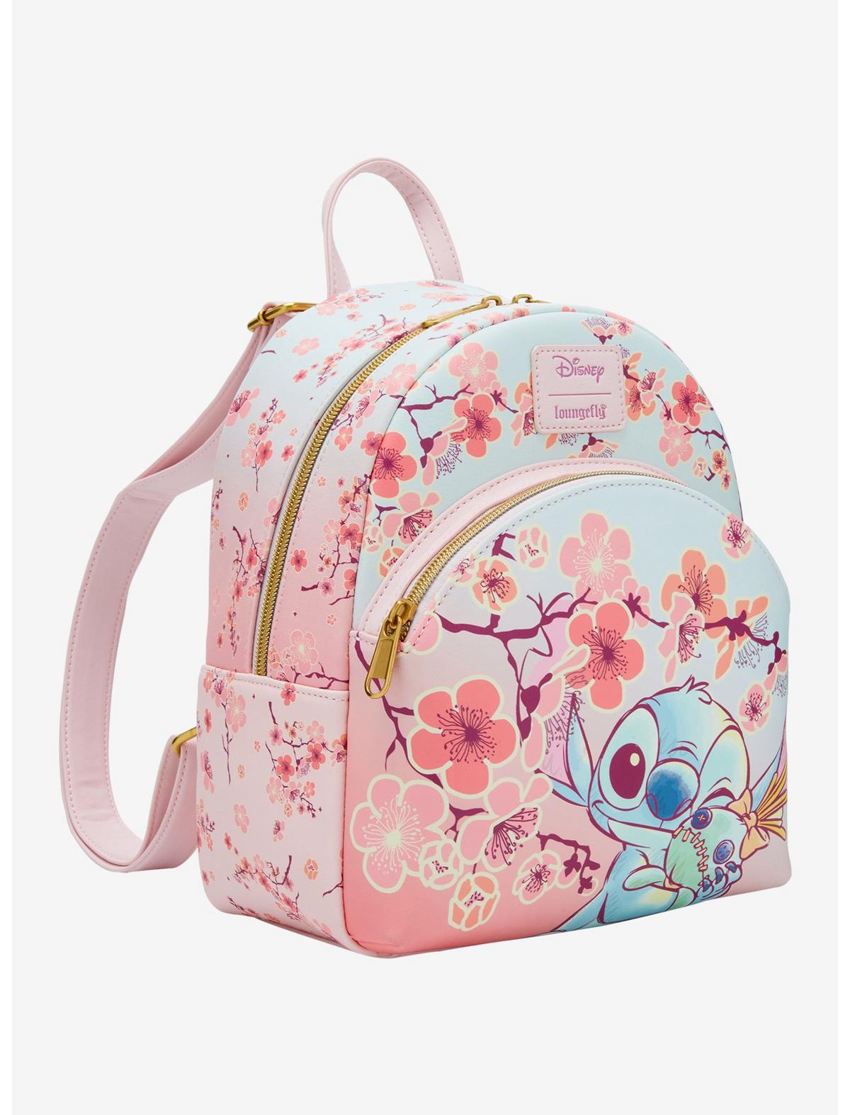 Loungefly Disney Stitch & Scrump Cherry Blossoms Mini Backpack - US 0803