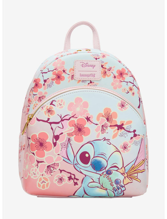 Loungefly Disney Stitch & Scrump Cherry Blossoms Mini Backpack - US 0803