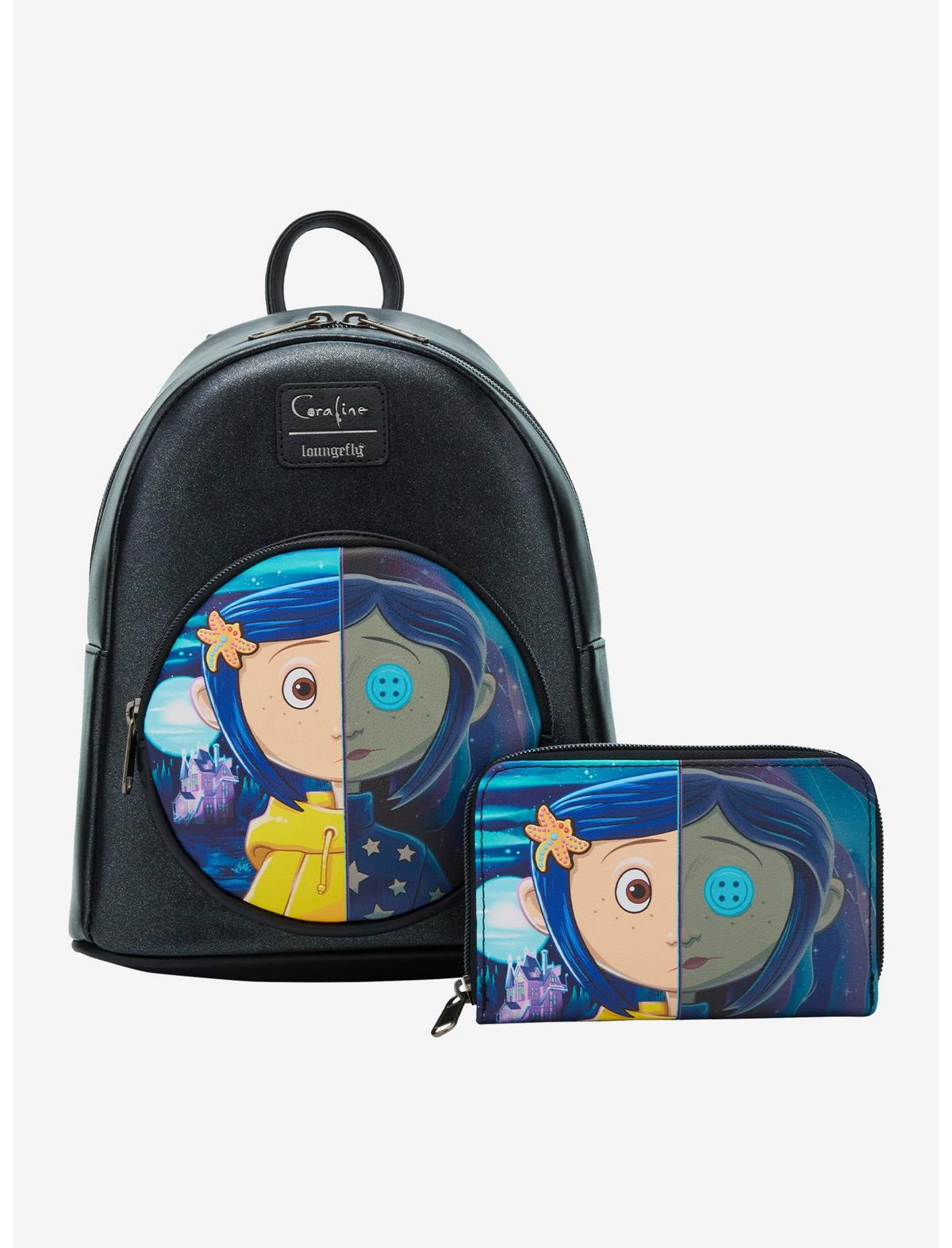 Loungefly Coraline Split Face Iridescent Mini Backpack - US 7790