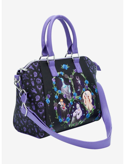 Loungefly Disney Villains Floral Icons Satchel Bag - US 2262