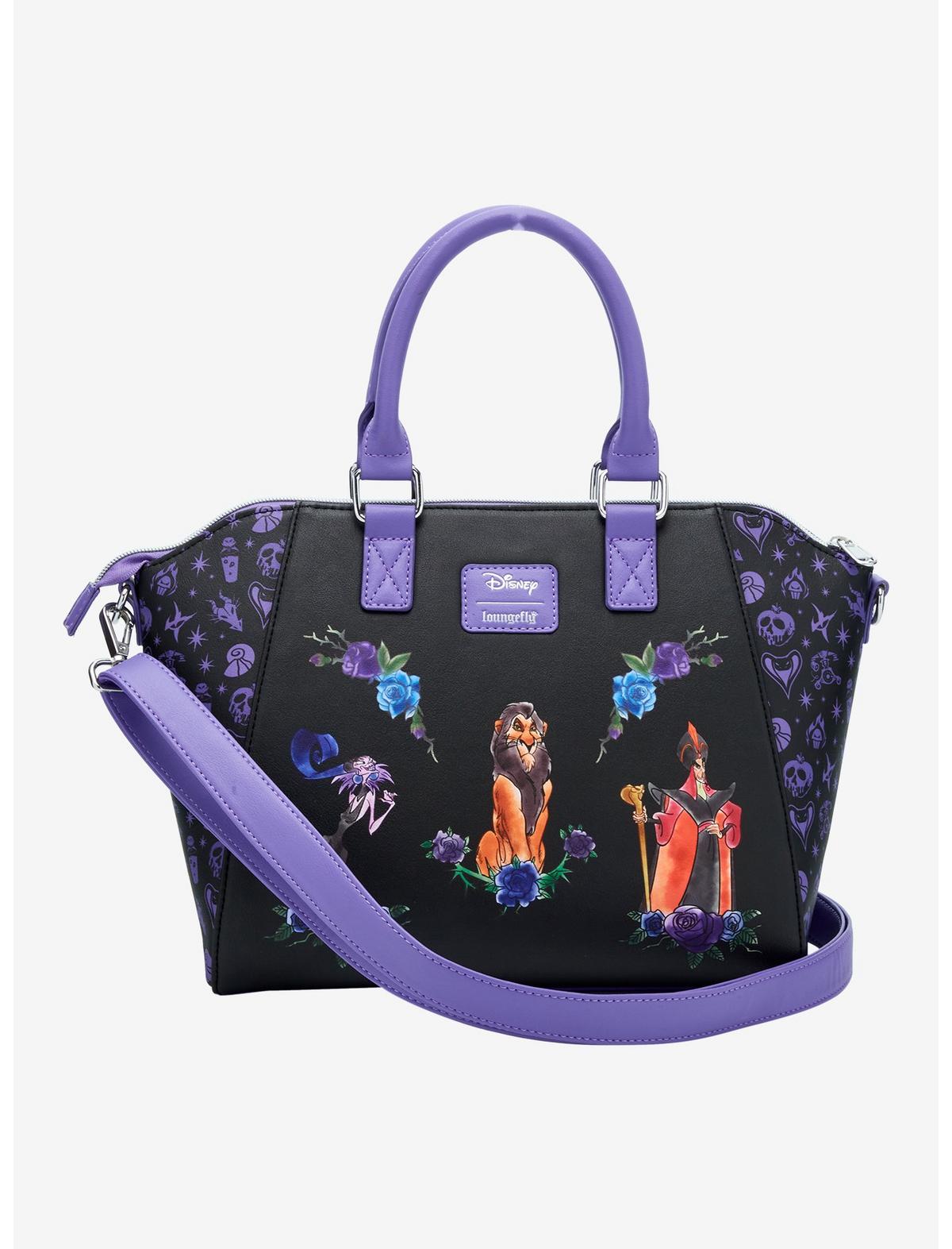 Loungefly Disney Villains Floral Icons Satchel Bag - US 2262