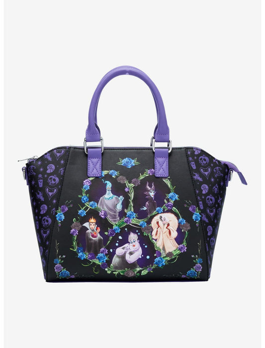 Loungefly Disney Villains Floral Icons Satchel Bag - US 2262