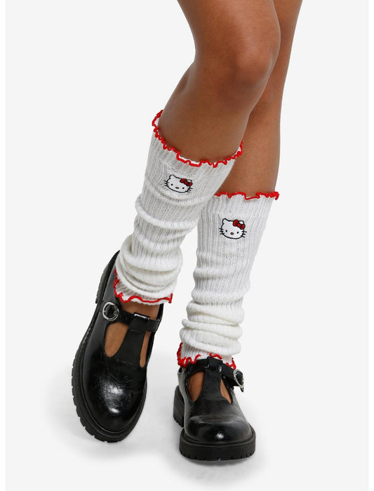 Hello Kitty Patch Lettuce Trim Leg Warmers - US 5596