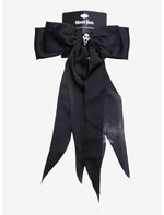 Ghost Face Double Ribbon Hair Bow - US 6483
